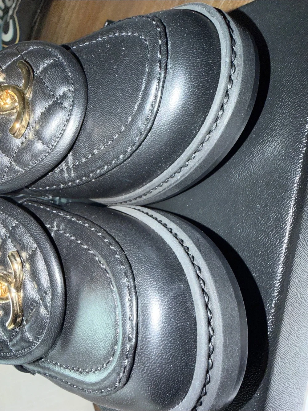 Chanel Black Lambskin  Mules - Size 37